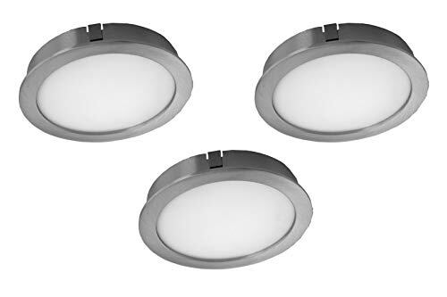 Evotec CUBIC68 CF LED aan-/opbouwspot - vlakspot, rond/set van 3 / 4000K / 3x6W / 3x600 lumen, aluminium, 18 W, transparant, klein