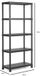 KiS-KiS Kunststof opbergrek - 250 kg - 5 legborden - 187 cm hoog - 80 cm breed - Zonder gereedschap