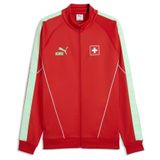 PUMA Zwitserland KING Anthem jack voor Heren, Groen/Rood, Maat XL