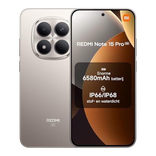XIAOMI REDMI Note 15 Pro 5G Smartphone 8+512GB Titanium Kleur 6580mAh