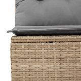 vidaXL 11-delige Tuinset met kussens, poly rattan, beige