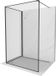 Mexen Kioto paroi de douche Walk-in 110 x 80 cm, cadre noir, noir