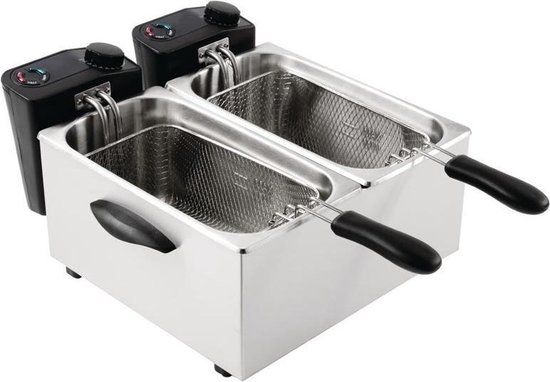Caterlite Dubbele Friteuse Voor Licht Gebruik 2x 3,5L GG199 - Horeca & Professioneel