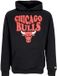 New Era NBA Script Hoodie Chicago Bulls Unisex Volwassenen Polyester Zwart/Rood Maat L