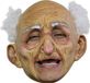 Vegaoo Partychimp Masker van een oude man voor volwassenen Halloween - Verkleedmasker - One size