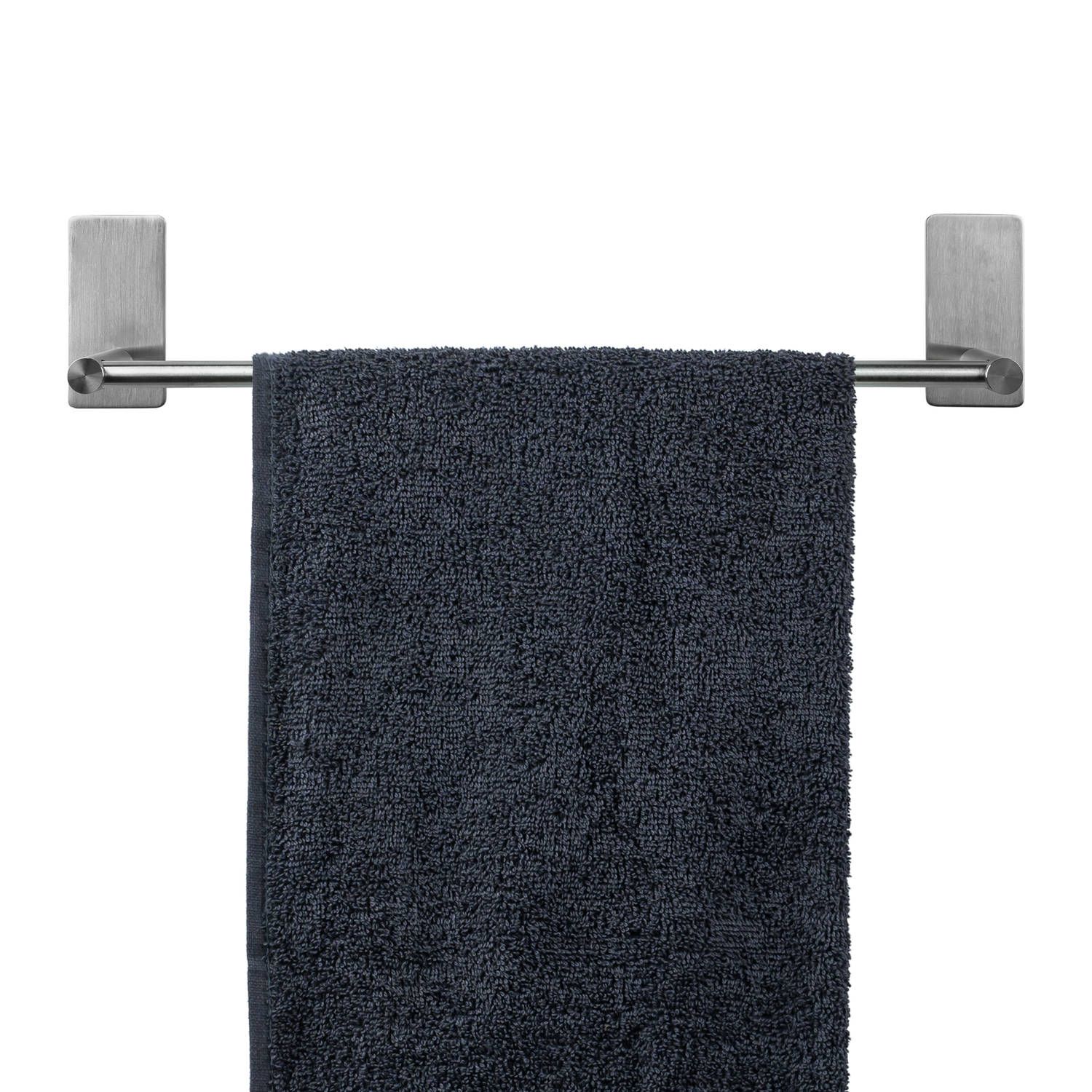 QUVIO Handdoekhouder RVS - 50 cm - Zilver