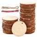 Lot de 40 sous-verres en bois pour projets de bricolage