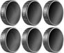 Freewell Budget Kit - E-serie - 6 Pack ND4, ND8, ND16, CPL, ND32/PL, ND64/PL cameralens Filters compatibel met Osmo Action Camera