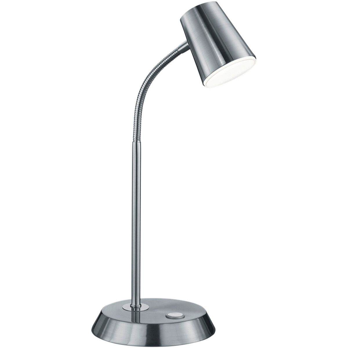 BES LED Trion Narca Tafellamp - 4W - Warm Wit - Rond - Mat Nikkel - Aluminium