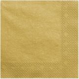 PartyDeco Servetten Goud 40x40cm 20 Stuks