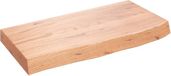 vidaXL Plan de travail 60x30x(2-6) cm chêne massif traité marron clair