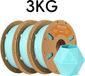PLA filament d'imprimante 3D - Surface mate - 1,75 mm - Utilisable pour l'impression FDM - Bobine enroulée avec précision - Grande bobine de 3 kg - Vert menthe