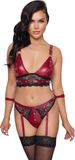 Cottelli BONDAGE Beha set bondage Rood/Zwart