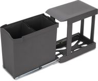 Emuca Afvalbakken voor recycling voor keuken, 2 x 14L, bevestiging aan onderzijde, automatische uittrek