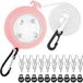 Ligne à linge rétractable - 10 m - 20 pinces à linge - 10 clips antidérapants - Pour intérieur et extérieur