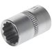 GEDORE Steeksleutelinzet, moer, 1/4" 6,3 mm aandrijving, 12-kant, 11 mm breed, gereedschap, D 20 11, verchroomd staal