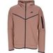 Nike Lichtgewicht sweatshirt met capuchon met ritssluiting voor heren Sportkleding Tech Fleece hoodie met volledige ritssluiting Archaeo bruin/archaeo bruin/zwart
