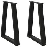 VidaXL Eettafelpoten 2 stuks V-vormig 60x(72-73,3) cm staal zwart