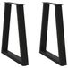 VidaXL Eettafelpoten 2 stuks V-vormig 60x(72-73,3) cm staal zwart