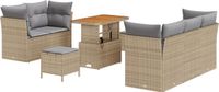 vidaXL Banc de jardin beige et gris clair