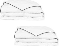 vidaXL Couvertures d'hiver 2 personnes 150x200 cm duvet Blanc Polyester