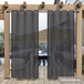 Rosnek Patiocolor Rideau Extérieur Déperlant À Œillets 132 X 244 cm Voilage Pour Terrasse Gris Foncé 1 Panneau
