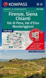 2458 KOMPASS Wanderkarte 2458 Firenze, Siena, Chianti, Val di Pesa, Val d'Elsa, Monteriggioni 1:50.000