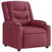 vidaXL Fauteuil réglable tissu lie de vin