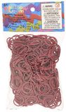 Rainbow Loom Haarelastiekjes, bordeauxbruin