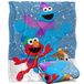 Sesamstraat Furry Friends Forever Elmo Koekiemonster Sneeuwrun Kids Silky Touch Deken, 152 x 127 cm