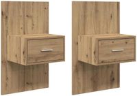 vidaXL Nachtkastje - Artisan Eiken - 50 x 32,5 x 80cm