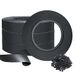 Vounot Lamellenset, ondoorzichtig, pvc, 300 m x 4,7 cm, 600 clips, hoogwaardige beschermstrips voor roosterplaten, hekken, stijf, zwart