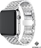 Strap-it Apple Watch stalen draak bandje - zilver - 38mm & 40mm