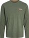 Jack & Jones T-shirt Jjalvis Tee Ls Crew Neck 12259735 Kombu Green/melange Homme Taille S