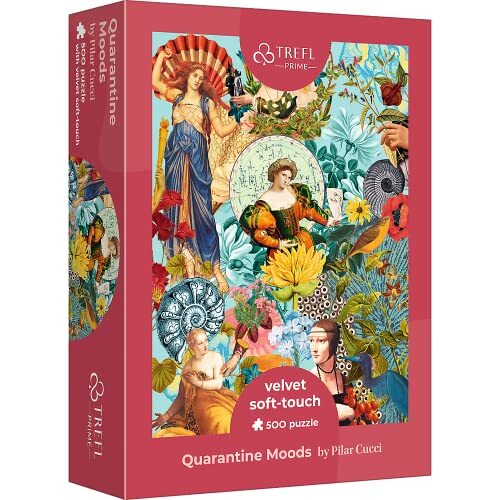 Trefl Prime - UFT Velvet Soft Touch Puzzle: Quarantine Moods - 500 elementen, fluwelen coating, unieke graphics, poster in set, dikste karton, BIO, voor volwassenen en kinderen vanaf 10 jaar