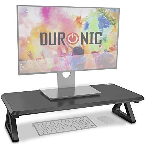Duronic DM06-1 Monitorstandaard | TV Laptop Beeldscherm Standaard | Zwart MDF | Scherm Steun Kantoor & Thuis | Ergonomisch Schap 10 kg | 63 x 30 cm