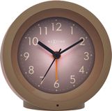 NeXtime Circle Réveil Ø10,5 cm x 3,6 cm - Silencieux - Cadran Lumineux - Pêche