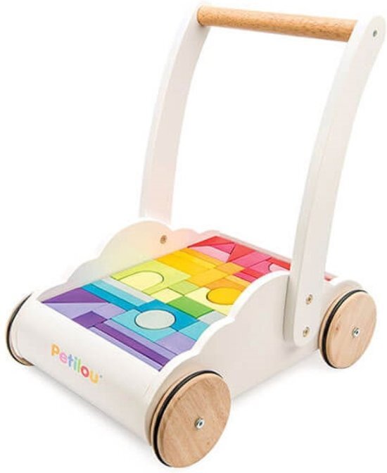 Le Toy Van Blokkenkar Regenboog Wolk