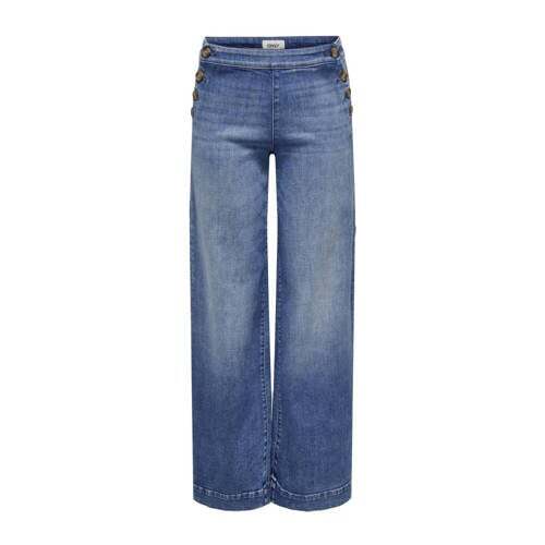 ONLY ONLY high waist wide leg jeans ONLMADISON medium blue denim