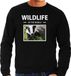 Bellatio Decorations Das Dieren foto sweater - zwart - heren - wildlife of the world - cadeau trui Dassen liefhebber XL