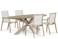 Lifestyle Garden Furniture Lifestyle Fiora/Brookline 200x110 cm dining tuinset 5-delig