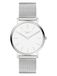 LIEBESKIND BERLIN dameshorloge – Runde Quarzuhr 34 mm – Mesharmband – 5 ATM waterdicht – Elegant – zilver/Wit