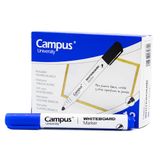 Campus Verpakking met 12 whiteboard-markers met conische punt van 2 mm, ideaal voor het schrijven op glas, whiteboard en andere gladde oppervlakken (blauw)