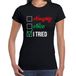 Bellatio Decorations Naughty Nice Kerst t-shirt - Zwart - Dames - XXL