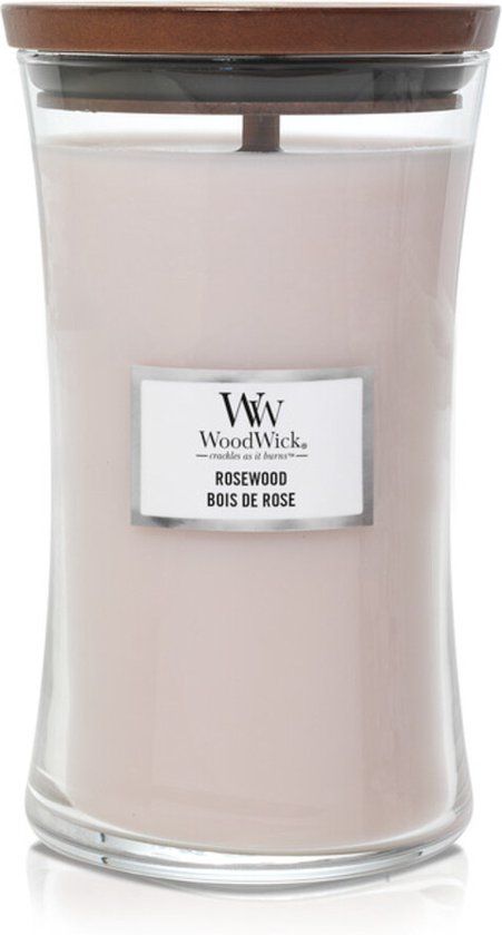 WoodWick Rosewood Large Candle - Rose - 10.2 cm