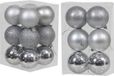 Othmar Decorations Bv Decorations boules de Noël en plastique argent 6 et 8 cm lot de 36x pièces - brillant/mat/paillettes mix - Décoration de sapin de Noël