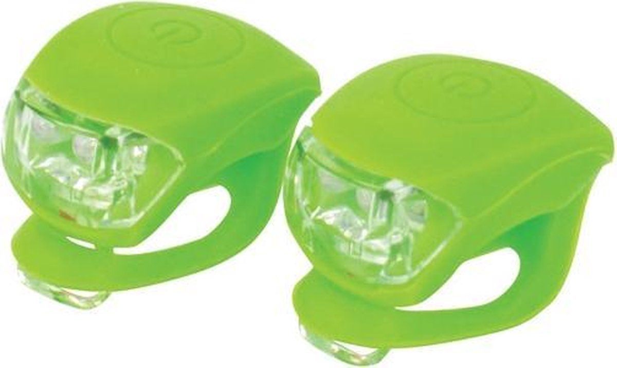 Dresco Verlichtingsset LED Batterijen Siliconen Lime 2-delig