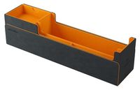 Boîte de rangement pour plus de 400 cartes, noire et orange, avec tiroirs