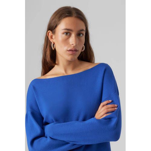 VERO MODA VMNANCY Fine Knit Sweater - Blue