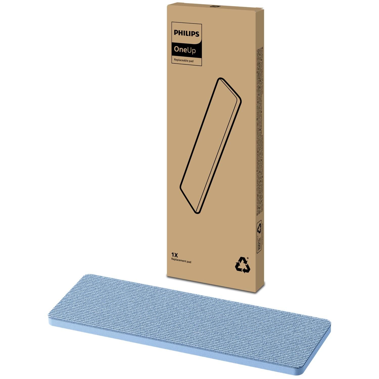 Philips OneUp Vervangbare Dweildoek XV1882/10 - Blauw - Enkele Verpakking
